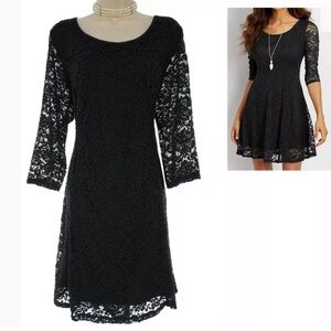 Maurices Black Lace Strappy Back Dress